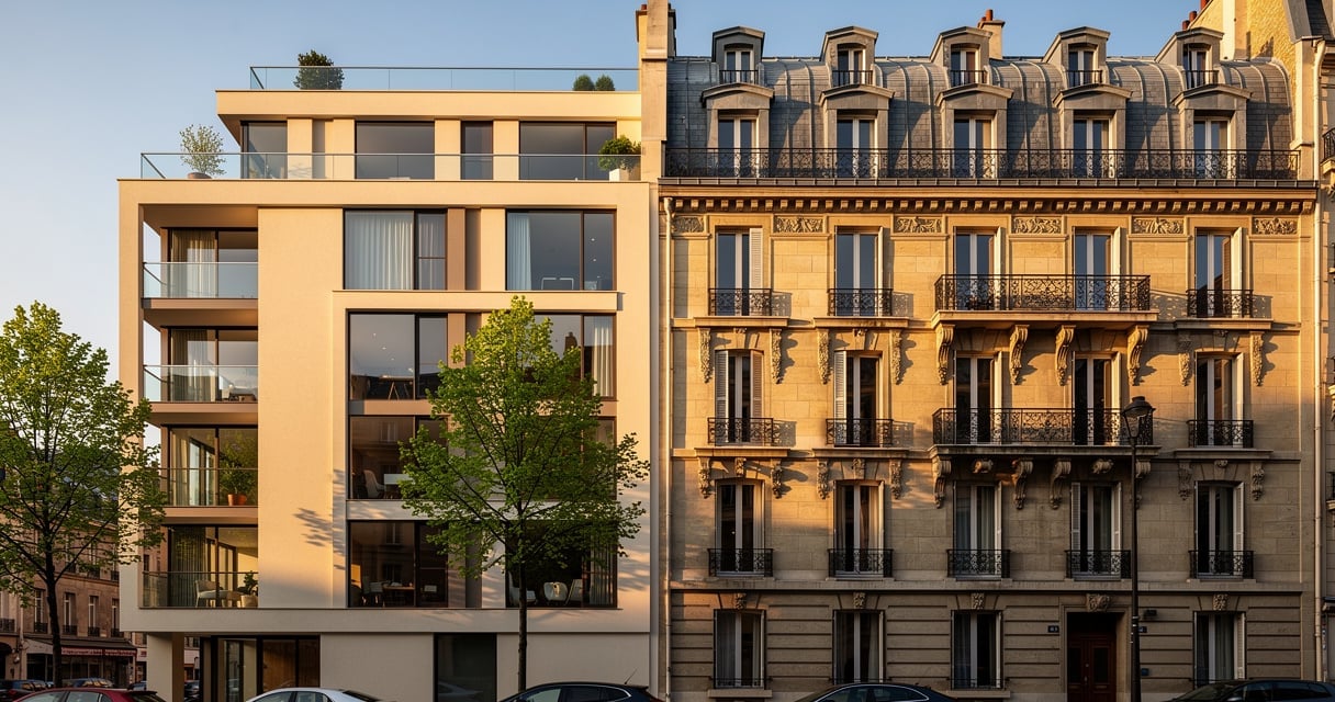 Comparatif immobilier neuf et ancien deux immeubles residentiels